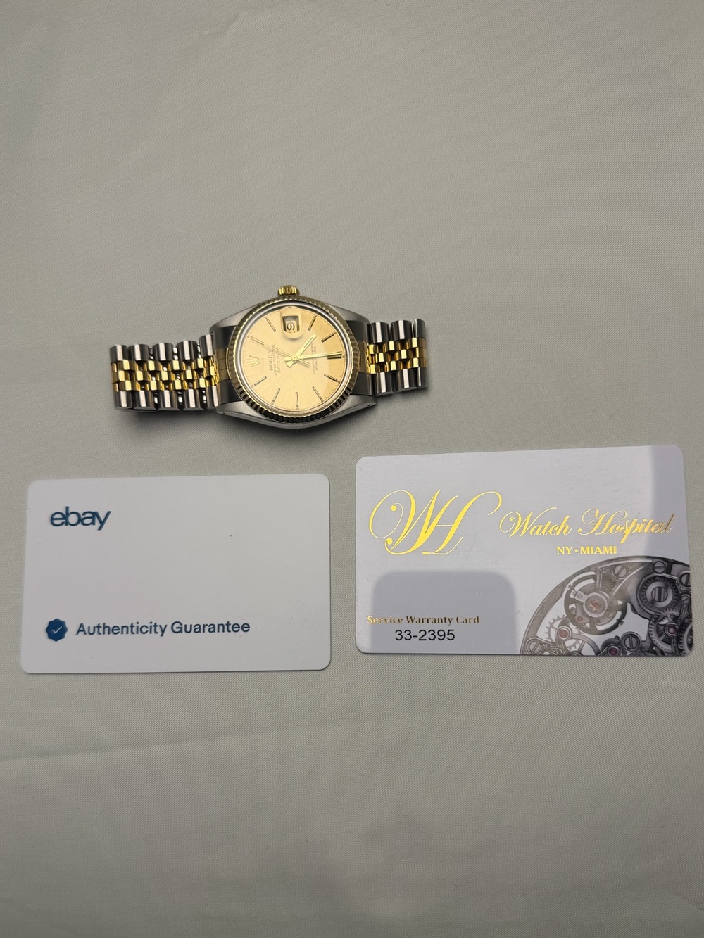 Rolex Datejust 36mm 16013 Jubilee Two Tone 18k Gold Steel Champagne Dial 1978 - Picture 3 of 14